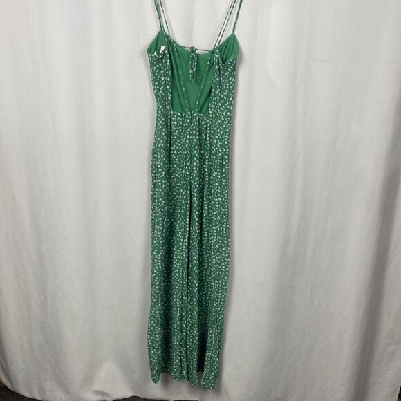 OAK + FORT Green White Floral Daisy Jumpsuit Evergreen Print - Size 0 - Picture 11 of 15